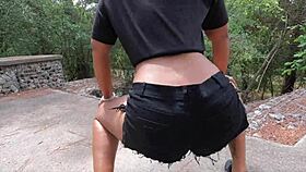 Pyoor honey feels intense pleasure as her tight pussy grips a massive cock during passionate anal fucking