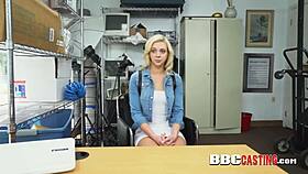 I stuff that slutty blonde's mouth and cunt with my big black cock