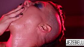 i got so sexy and slimy with jezebelle bond's spit fetish on her big tits and ass