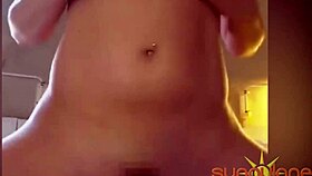 All Natural Sunny Lane Milks Huge Cock with Spread Legs! Can She Handle It?