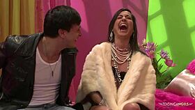 pierced clit intensifies skinny brunette's fuck 😏