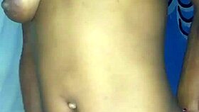 That sexy ebony babe stripping naked and showing off her small tits 😍