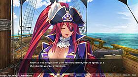 pirate booty gets bukkake from buccaneers in this anime hentai game part 02