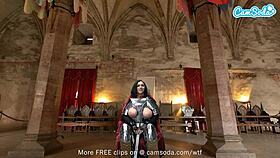 Big Boobs Ashlyn Peaks Cosplays In Knight's Armor. Intensely Masturbating With Magic Wand To Orgasm.