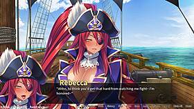 pirate booty gets bukkake from buccaneers in this anime hentai game part 02