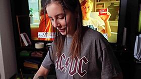 look at her bent over with that tattooed ass taking a tight cock deep, pussy creampie close up