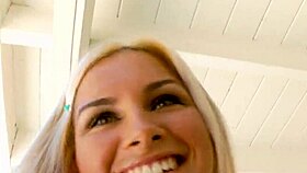 kaycee brooks, the cute blonde coed, enjoys a big cock pov session