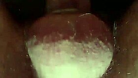 My cock fills the condom during that anal fuck.