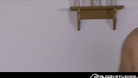 Tattooed hunk dominates hairy bottom