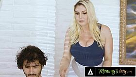 worried milf christie stevens lets gamer 18yo teen 18+ join her for a workout session