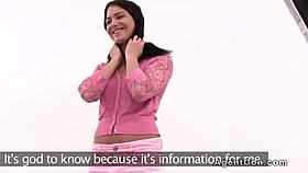 Dark-Haired Russian Babe Bangs Agent Hard!