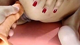 Latina Wife Begs Husband to Pound Her Tight Brazilian Ass with Dildo and Cumshot