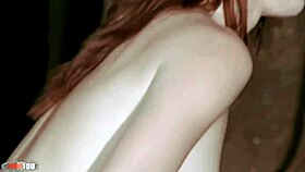 Hot redhead in a challenging scene