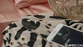 blonde friends blake and jazlyn having a fun session together with some playful activities