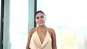 I watch Gabby Martinez give a huge cock POV blowjob and swallow a massive load