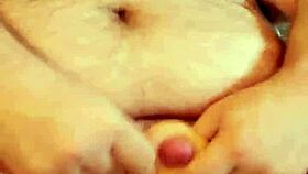 A solo session with a sex toy in the basement while naked