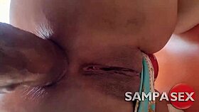 My husband fucks Natty Hot's ass and cums in her pussy.