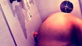 Randalin using a large dildo in her video