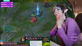 tricky nymph plays league of legends on chaturbate at level 25 as jinx