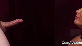 Frisky idol eagerly swallows cumshot on her face in blowbang session