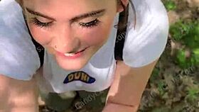 Random jogger gets deepthroat on a hiking trail POV, damn that’s wild! 😜