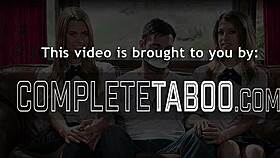 busty redhead milf dominates in extreme fetish femdom and cuckold play with teens in stockings