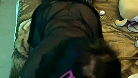 Asian girl in lingerie with tattoo and big tits