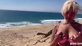 i fucked the busty teen without a condom on the beach