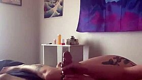 i'm so turned on riding this huge tattooed cock reverse cowgirl style with my pawg cunt