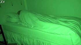 In a hotel, a blonde ex-girlfriend masturbates to orgasm in homemade nightvision footage.