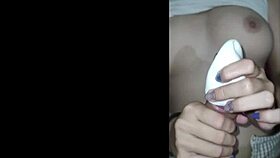 handjob with egg on the boy's dick complete on red