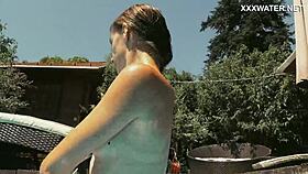 Is this Iranian sexy milf in the shower teasing you?