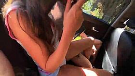 5 guys surround and fuck one lost teen 18+ girl in a wild group session 😈