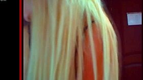 Hot blonde strips and rips clothes on webcam for Blondiewitch