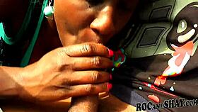 wild ebony lovers dive into hardcore anal fucking