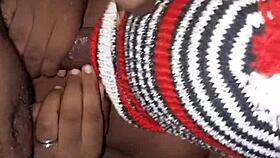 fucking my busty ebony with big pussy and tits as she screams loudly