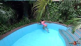 latina stepdaughter blows and squirts over stepdad, amazing