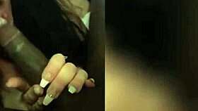 Mature Brunette Sucks Black Cock POV