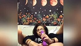 Teasing my shaved pussy to orgasm 😈