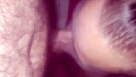 Intense sucking blowjob with deep throat action