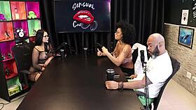 Hot black babe gets excited and begs to suck blonde guest's tits - tiffany rocha