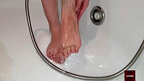 Young Girl Forced By Father's Bastard To Give Intense Footjob