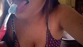 Milf cleans her sexy body in the morning, vagina tight and ready for homemade porn action.