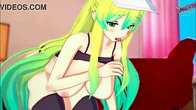 Miss Kobayashi's Lucoa delivers a teasing blowjob with jerk off instructions