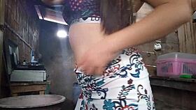 Milf cleans her sexy body in the morning, vagina tight and ready for homemade porn action.