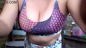 Milf cleans her sexy body in the morning, vagina tight and ready for homemade porn action.