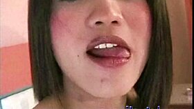 Ladyboy fun: Masturbating to orgasm cute ladyboy