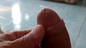 A Mature Gay Man Masturbates His Huge Cock Alone