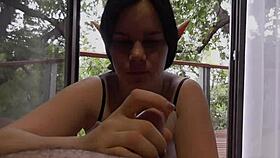 Beautiful elf, are you sucking dick outdoors?