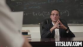 I-I give Ryder a sloppy blowjob in class, jay romero watching